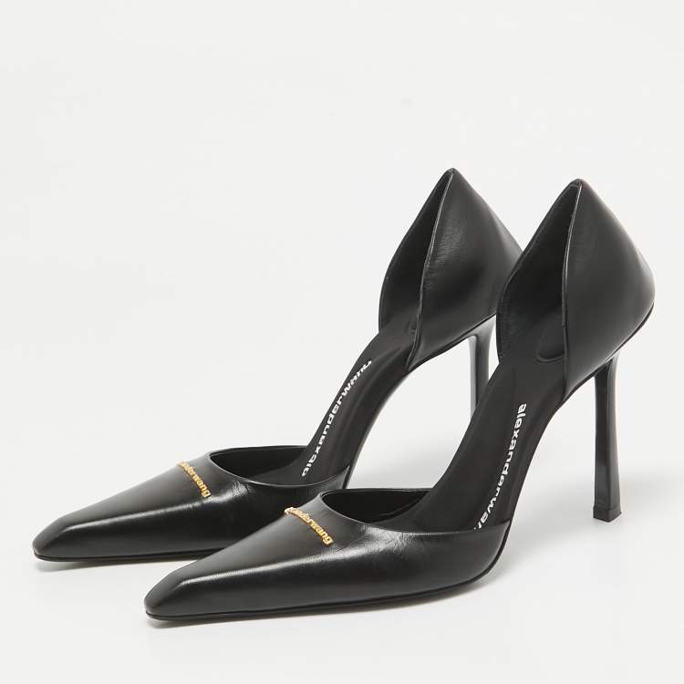 Pre Owned Alexander Wang Black Leather Viola Pumps Size 39