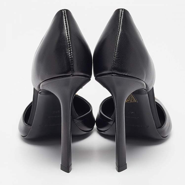 Pre Owned Alexander Wang Black Leather Viola Pumps Size 39.5