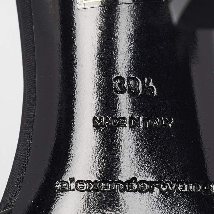 Pre Owned Alexander Wang Black Leather Viola Pumps Size 39.5
