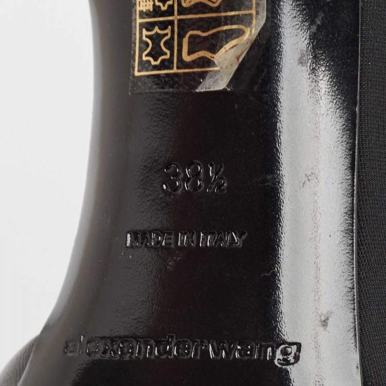 Pre Owned Alexander Wang Black Leather Viola D'orsay Pumps Size 38.5