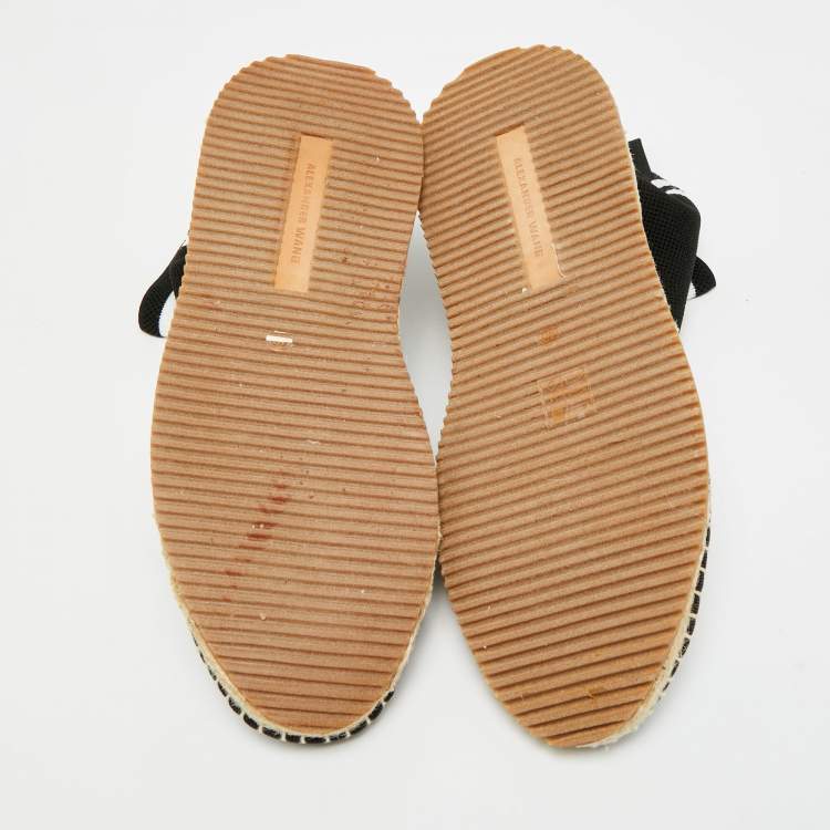 Pre Owned Alexander Wang Dylan Size 40 Black Knit Fabric sock Espadrille High Top Sneakers