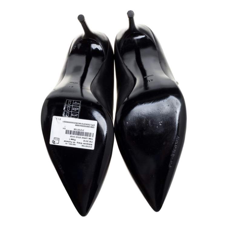 Pre Owned Alexander Wang Black Leather Tina Ankle Booties Size 41