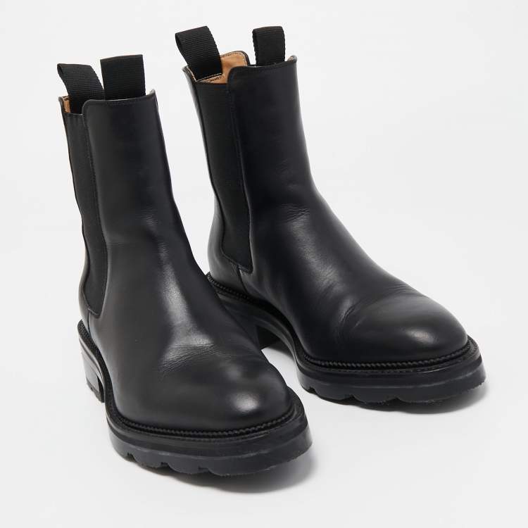 Pre Owned Alexander Wang Black Leather Anouck Ankle Boots Size 36