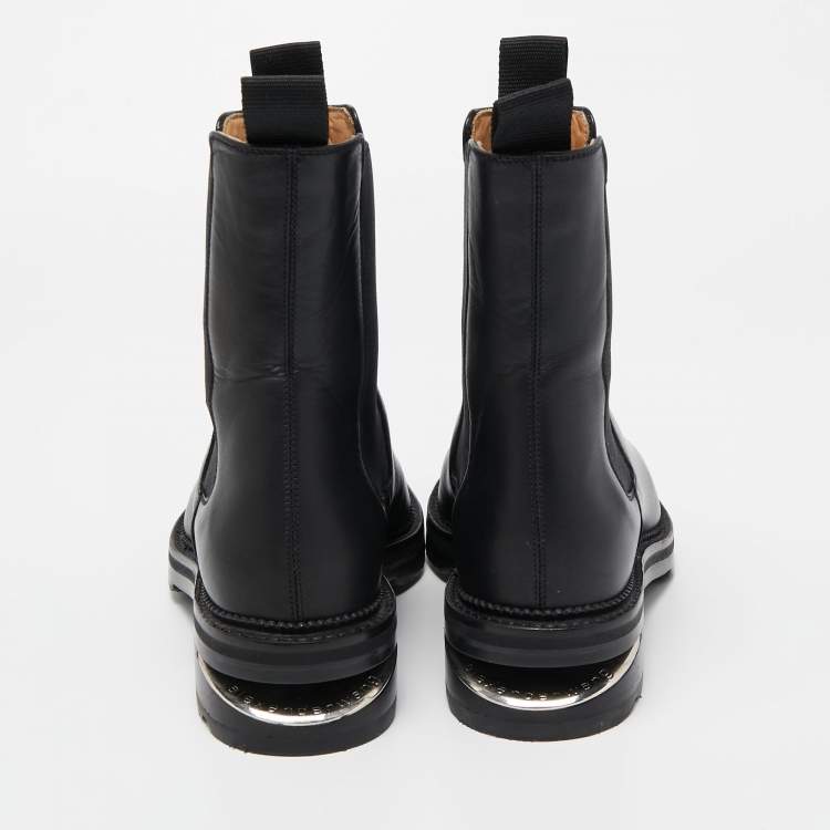 Pre Owned Alexander Wang Black Leather Anouck Ankle Boots Size 36