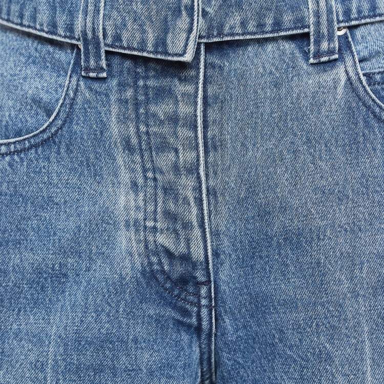Pre Owned Alexander Wang Blue Denim Wide-Leg Jeans S Waist 25"