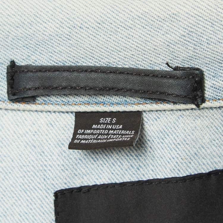 Pre Owned Alexander Wang Blue Washed Denim Button Front Jacket S