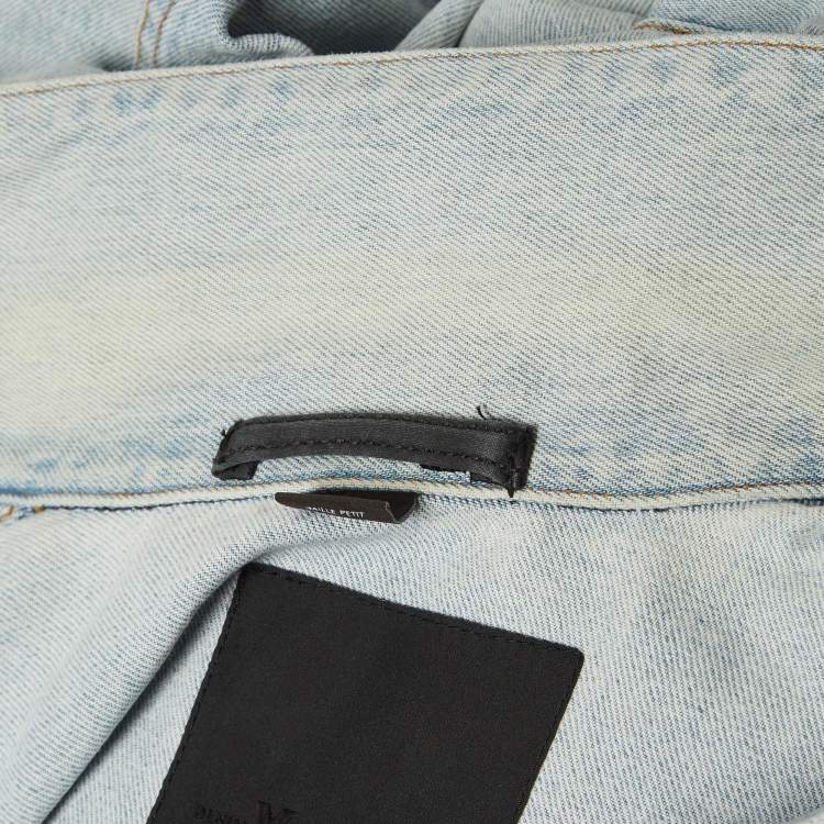 Pre Owned Alexander Wang Blue Washed Denim Button Front Jacket S