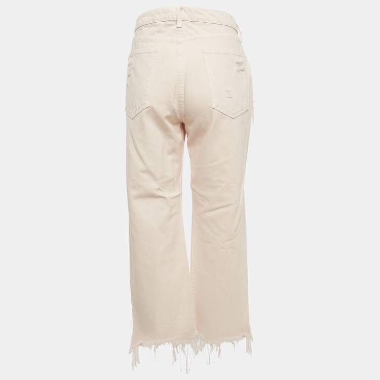 Pre Owned Denim X Alexander Wang Pink Distressed Denim Rival Jeans M Waist 34"