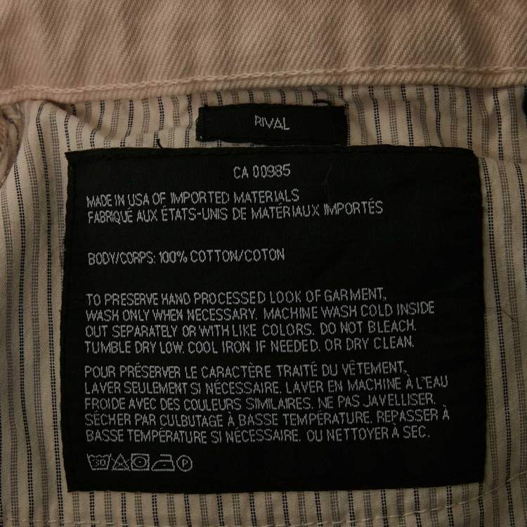 Pre Owned Denim X Alexander Wang Pink Distressed Denim Rival Jeans M Waist 34"