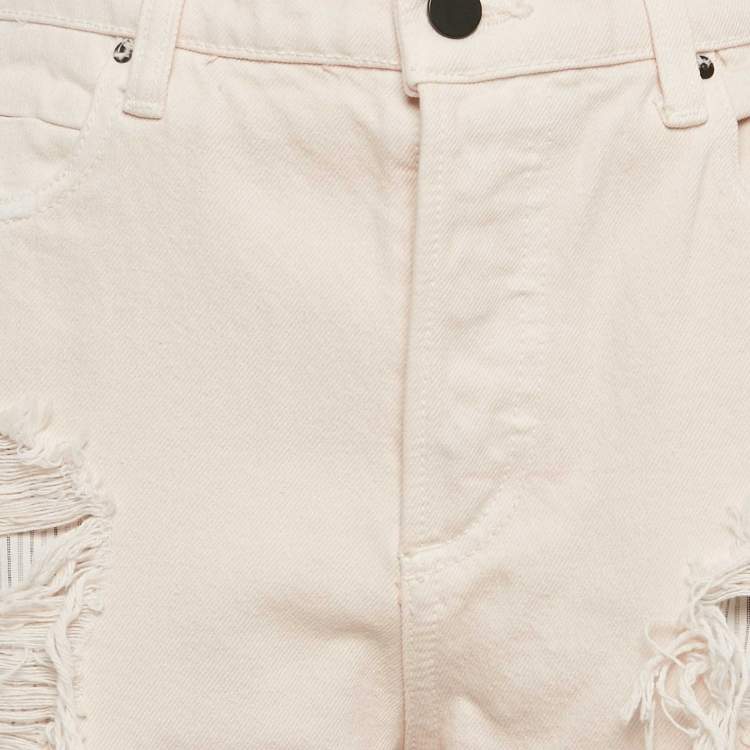 Pre Owned Denim X Alexander Wang Pink Distressed Denim Rival Jeans M Waist 34"