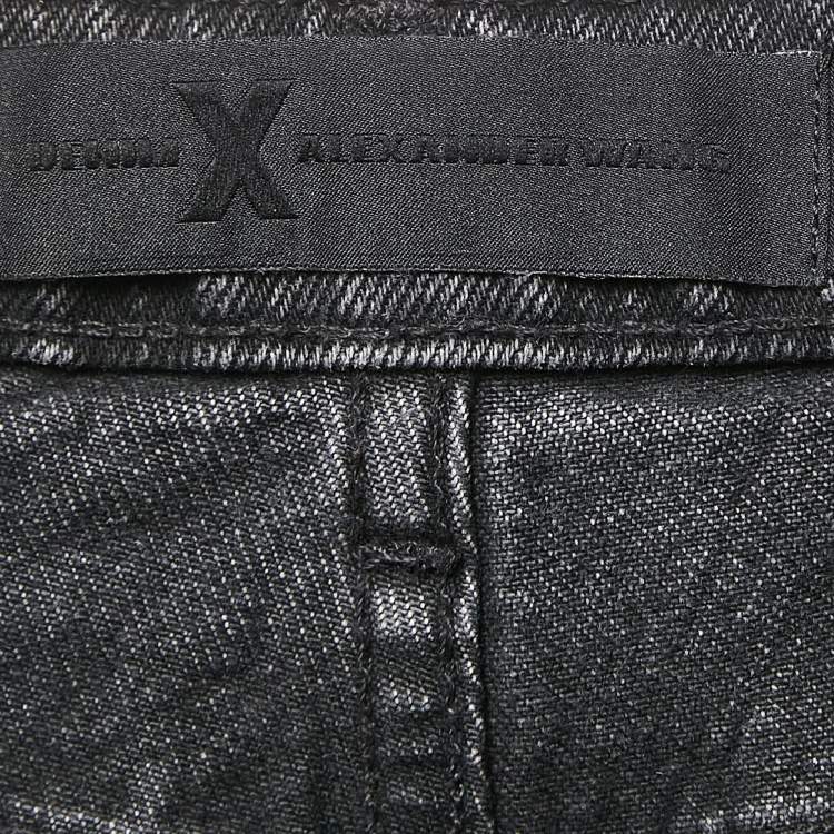 Pre Owned Denim X Alexander Wang Black Distressed Denim Rival Jeans M Waist 30"
