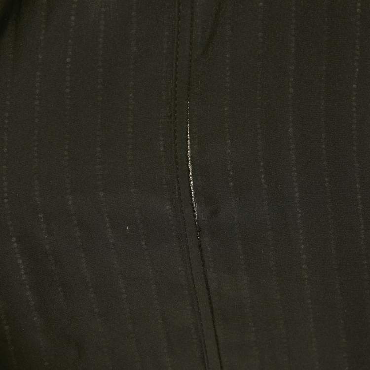Pre Owned Alexander Wang  Black Embellished Striped Silk Satin Shirt S