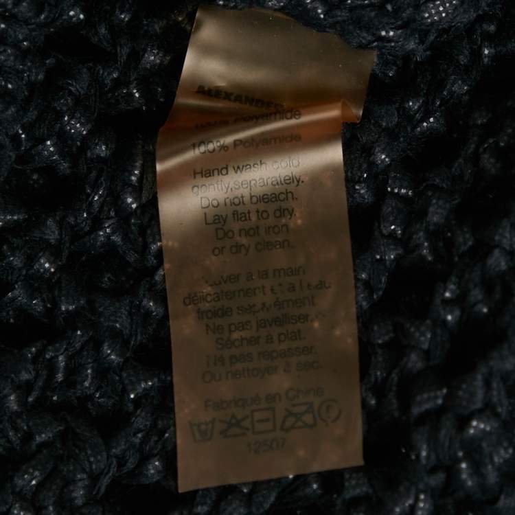 Pre Owned Alexander Wang Black Crochet Sheer Sweatshirt M