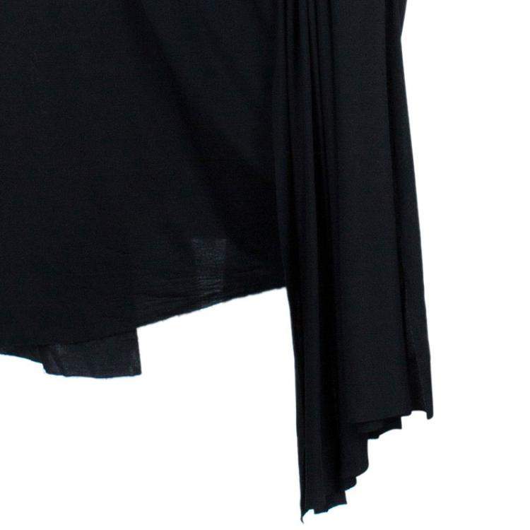 Pre Owned Alexander Wang Black Draped Neck Jersey Maxi Dress S