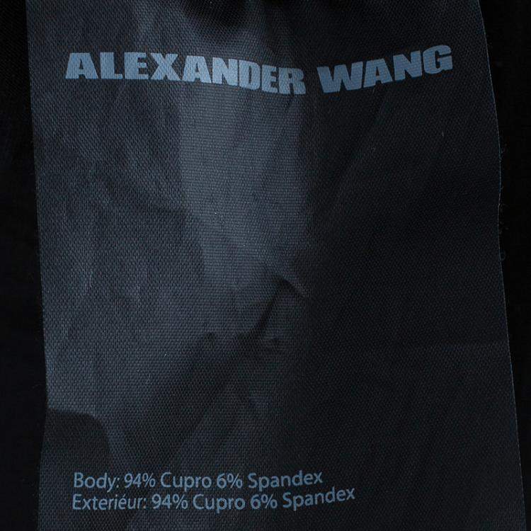 Pre Owned Alexander Wang Black Draped Neck Jersey Maxi Dress S