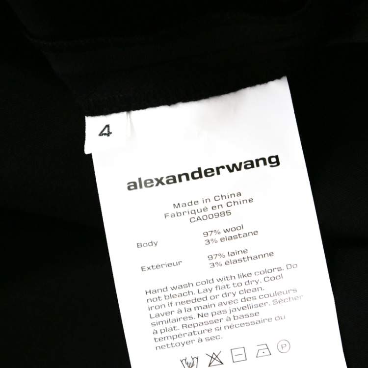 Pre Owned T by Alexander Wang Black Wool Mini Dress S