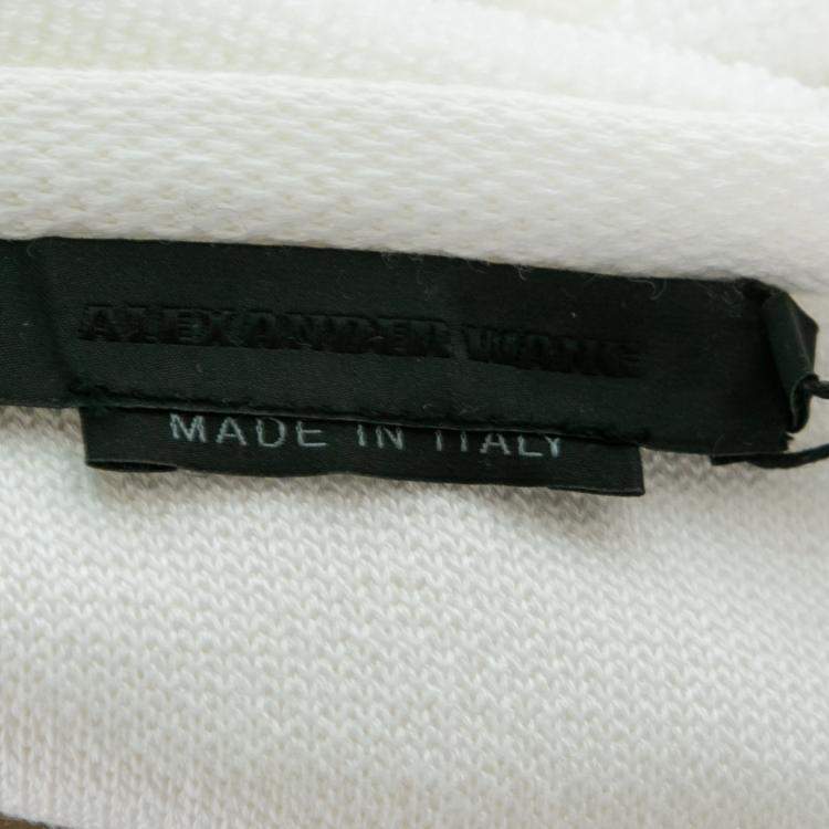 Pre Owned Alexander Wang White Terrycloth Knit Wet Embossed Sweatshirt M