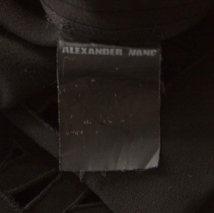 مملوكة مسبقًا Alexander Wang Black Logo Cut Out Detail Shift Dress S