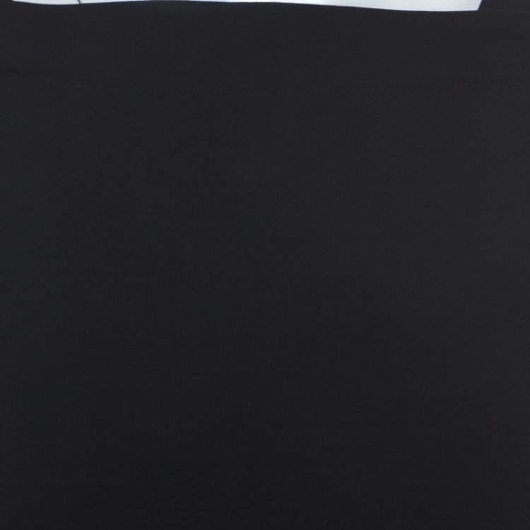 مملوكة مسبقًا Alexander Wang Black Logo Cut Out Detail Shift Dress S