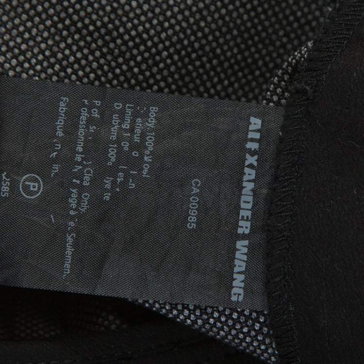 Pre Owned Alexander Wang Grey Wool Backless Jumpsuit S