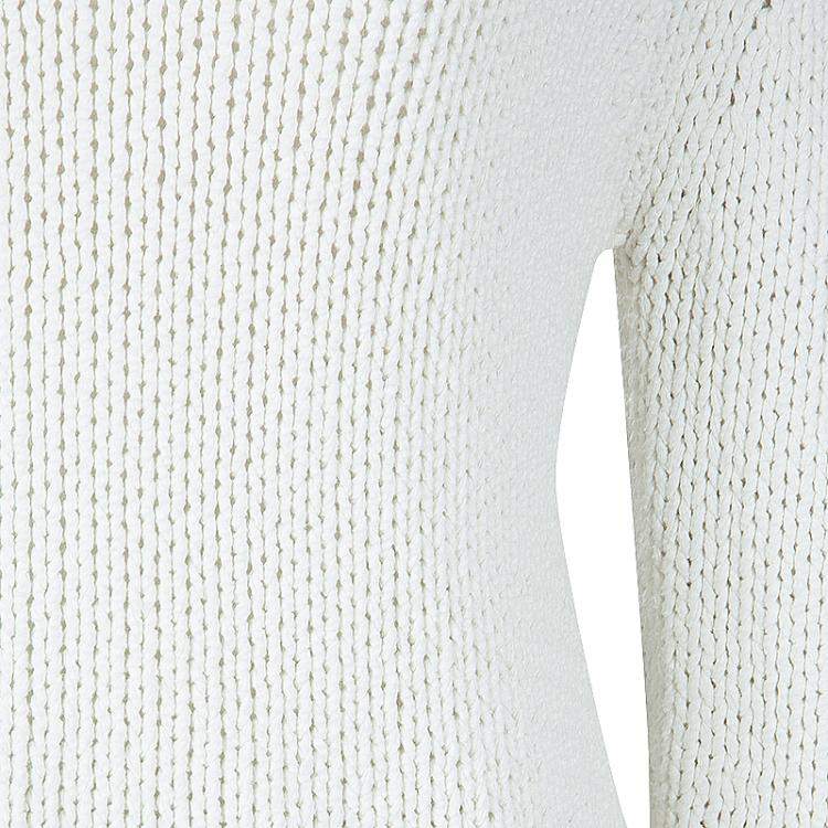 Pre Owned T Alexander Wang White Knit Cropped Hoodie M