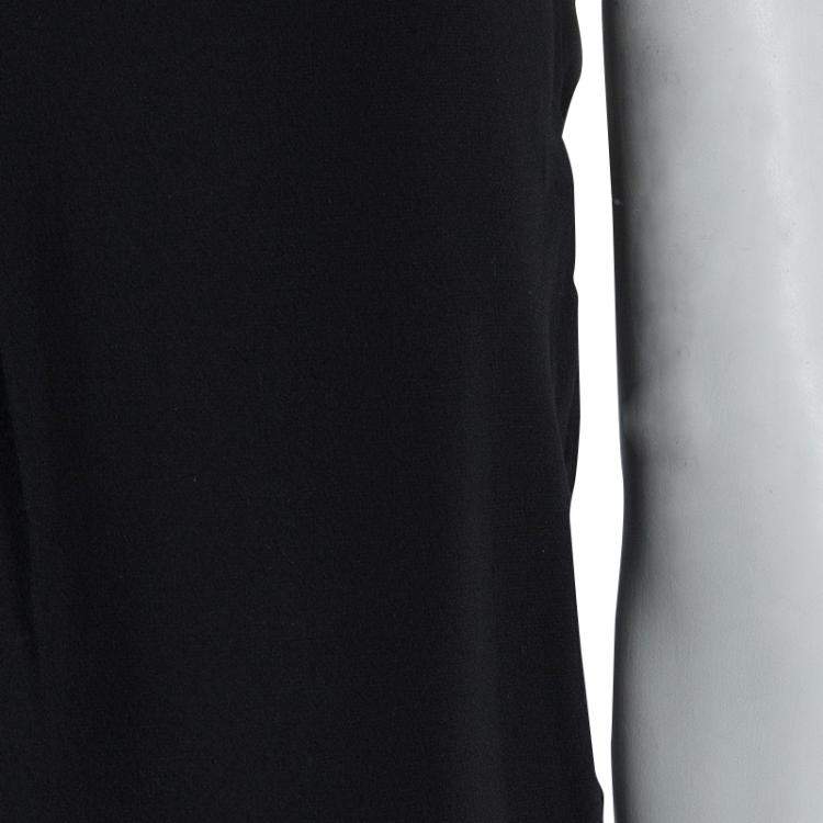 Pre Owned Alexander Wang Black Asymmetric Pleat Detail Sleeveless Top XS