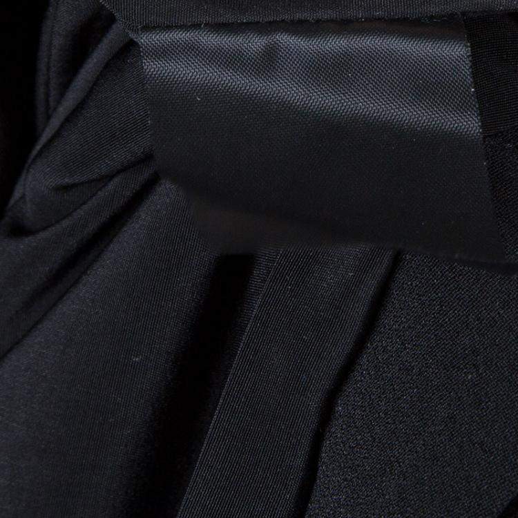 Pre Owned Alexander Wang Black Asymmetric Pleat Detail Sleeveless Top XS