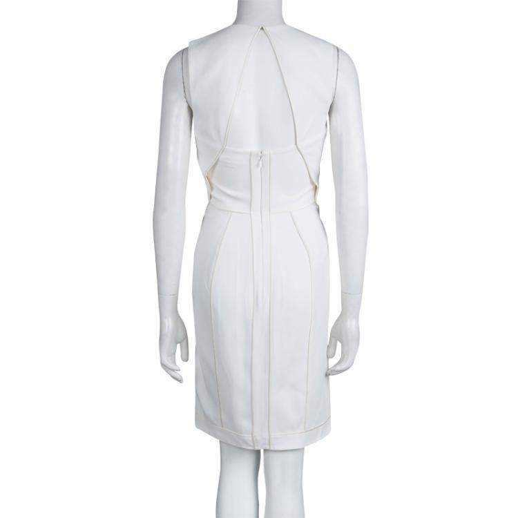 Pre Owned Alexander Wang Off White Knit Sleeveless Dress XS