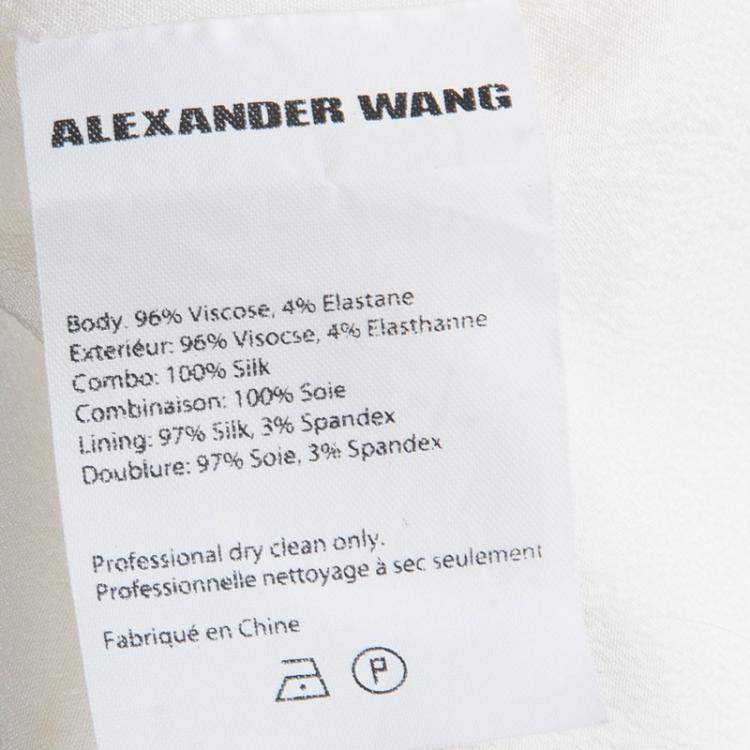 Pre Owned Alexander Wang Off White Knit Sleeveless Dress XS