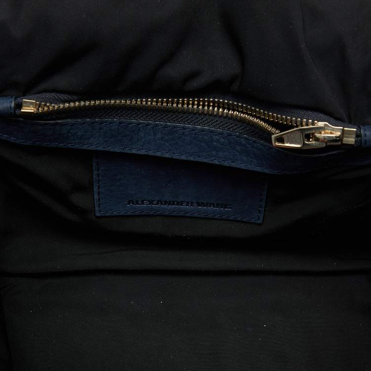 Pre Owned Alexander Wang Blue Suede Rocco Bag
