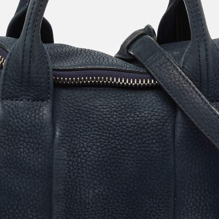 Pre Owned Alexander Wang Blue Suede Rocco Bag