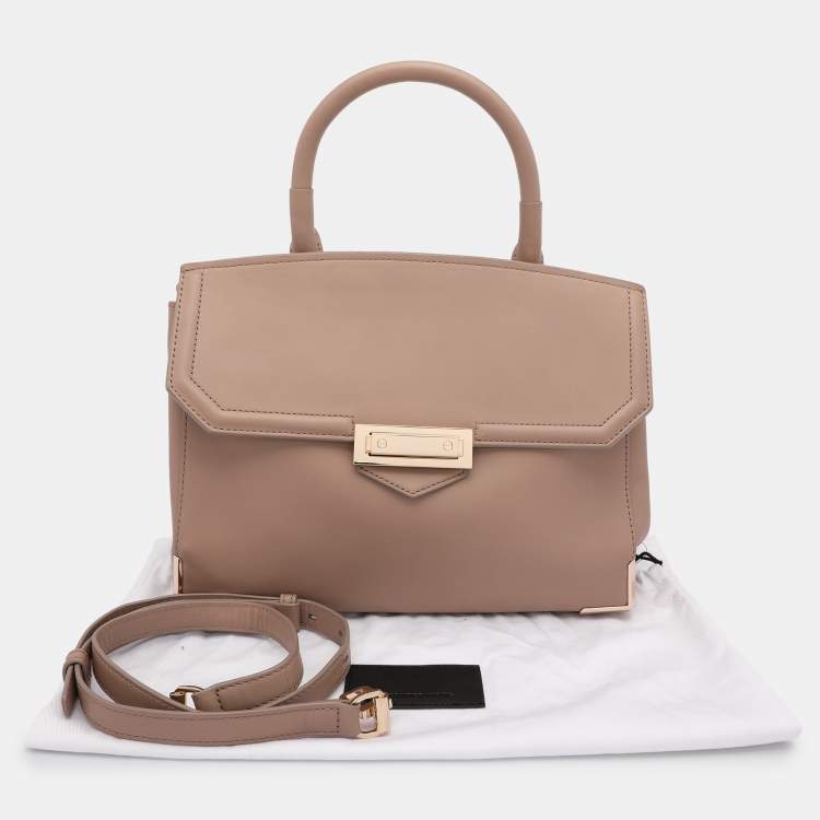 Pre Owned Alexander Wang Beige Leather Marion Skeletal Satchel