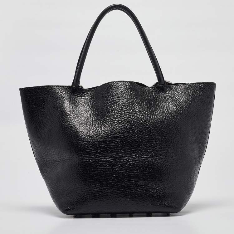 Pre Owned Alexander Wang Black Leather Runway Roxy Bucket Bag