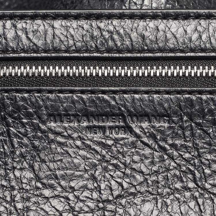 Pre Owned Alexander Wang Black Leather Runway Roxy Bucket Bag