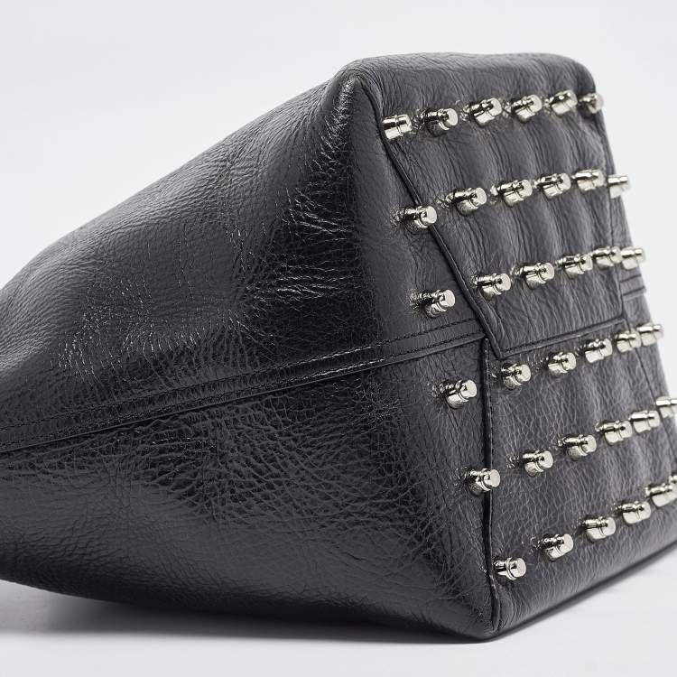 Pre Owned Alexander Wang Black Leather Runway Roxy Bucket Bag