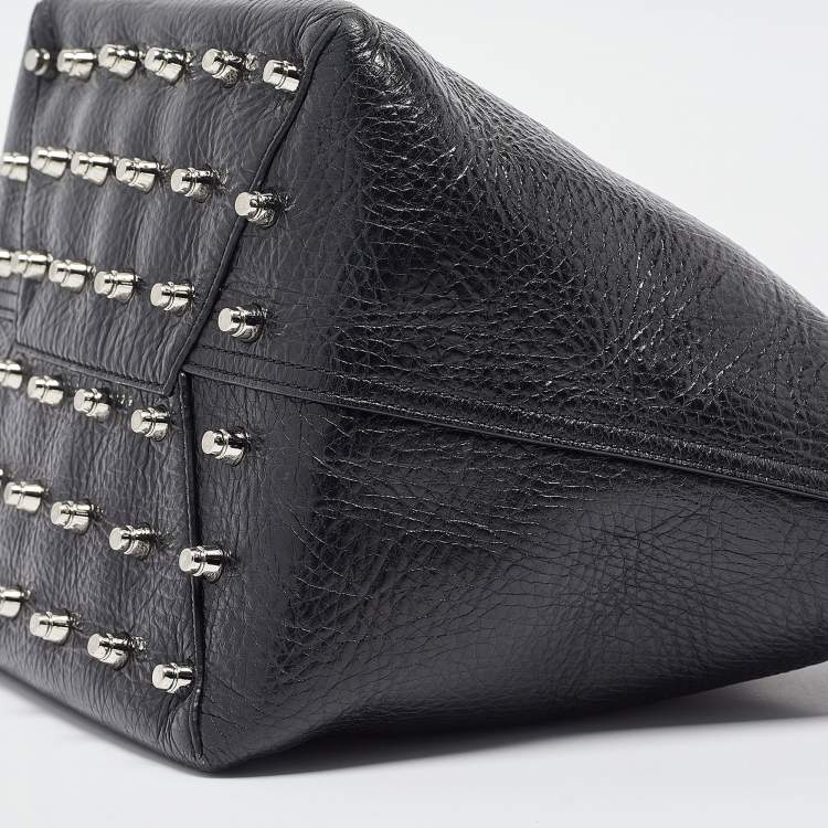 Pre Owned Alexander Wang Black Leather Runway Roxy Bucket Bag