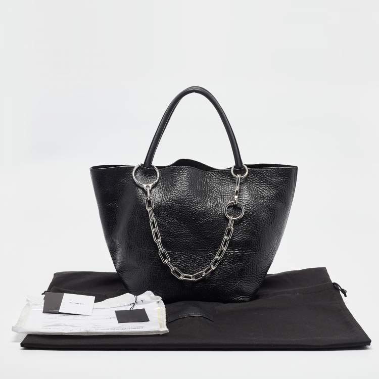 Pre Owned Alexander Wang Black Leather Runway Roxy Bucket Bag