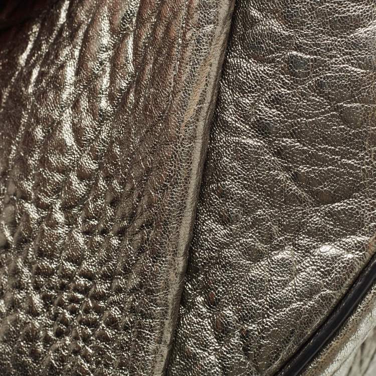 Pre Owned Alexander Wang Metallic Textured Leather Rocco Bag