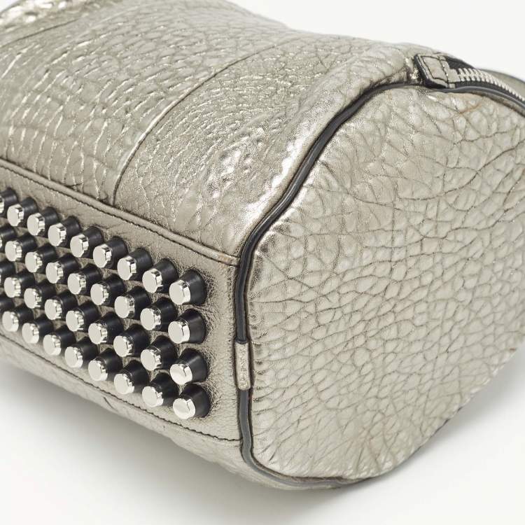 Pre Owned Alexander Wang Metallic Textured Leather Rocco Bag