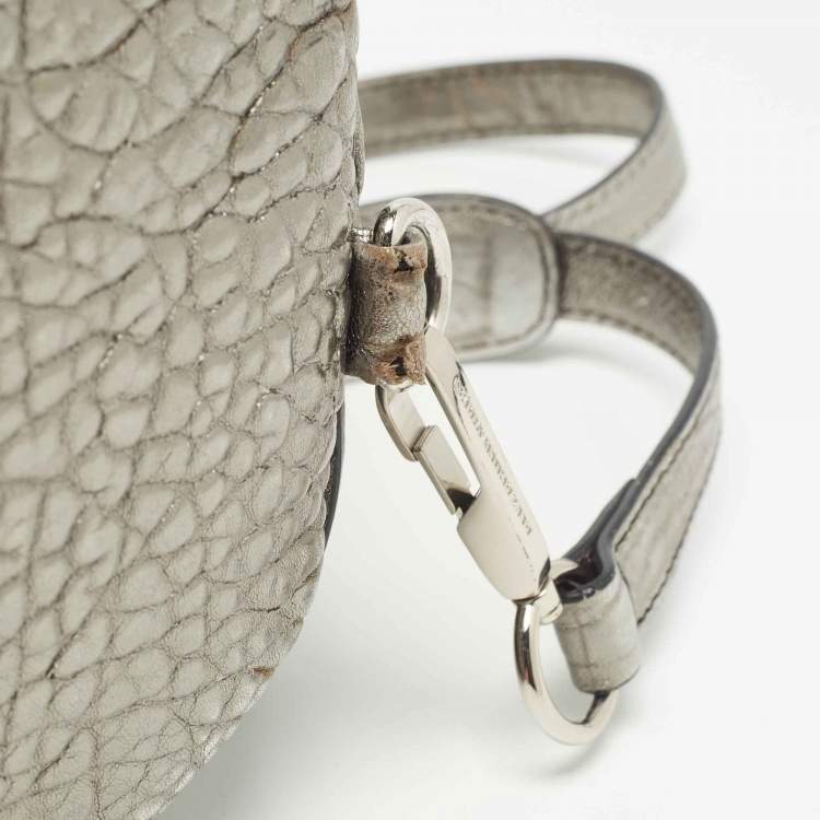 Pre Owned Alexander Wang Metallic Textured Leather Rocco Bag
