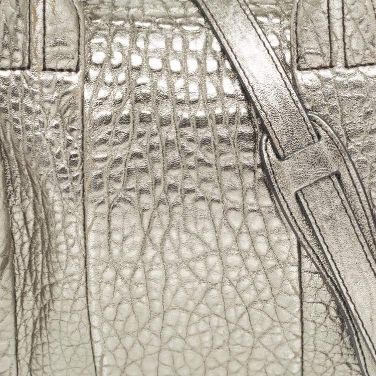 Pre Owned Alexander Wang Metallic Textured Leather Rocco Bag