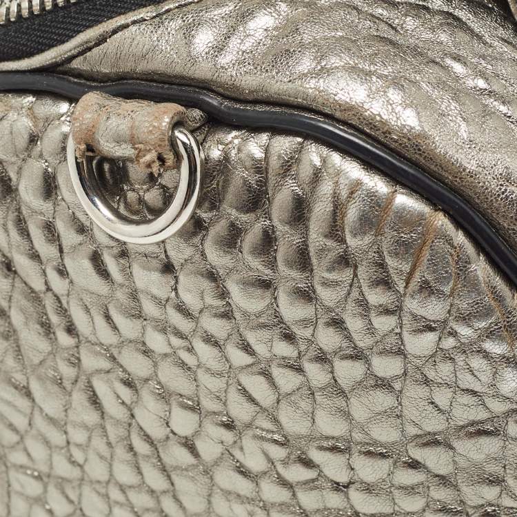Pre Owned Alexander Wang Metallic Textured Leather Rocco Bag