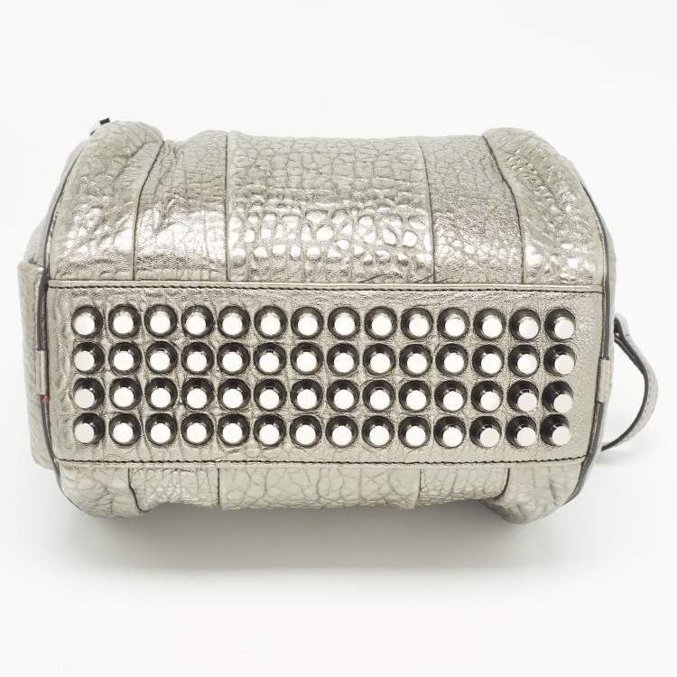 Pre Owned Alexander Wang Metallic Textured Leather Rocco Bag