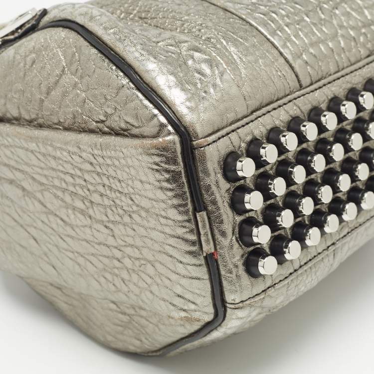 Pre Owned Alexander Wang Metallic Textured Leather Rocco Bag