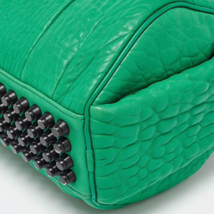 Pre Owned Alexander Wang Green Pebbled Leather Rocco Bag