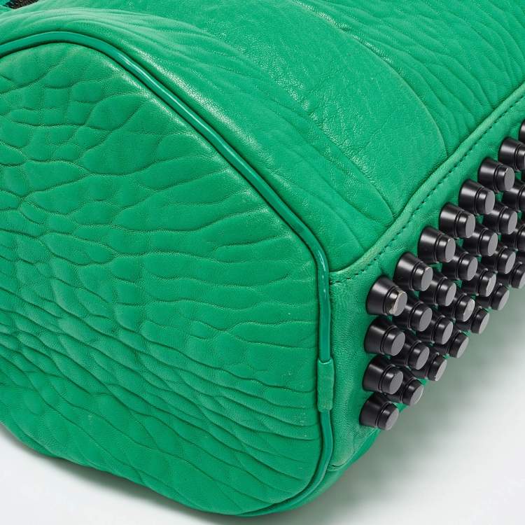 Pre Owned Alexander Wang Green Pebbled Leather Rocco Bag