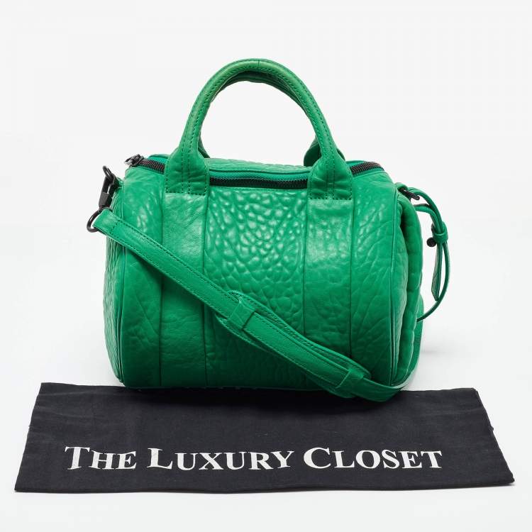 Pre Owned Alexander Wang Green Pebbled Leather Rocco Bag
