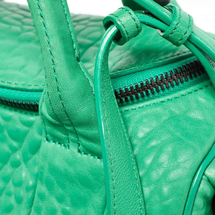 Pre Owned Alexander Wang Green Pebbled Leather Rocco Bag