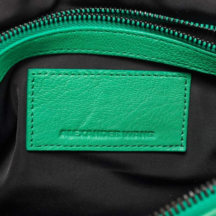 Pre Owned Alexander Wang Green Pebbled Leather Rocco Bag