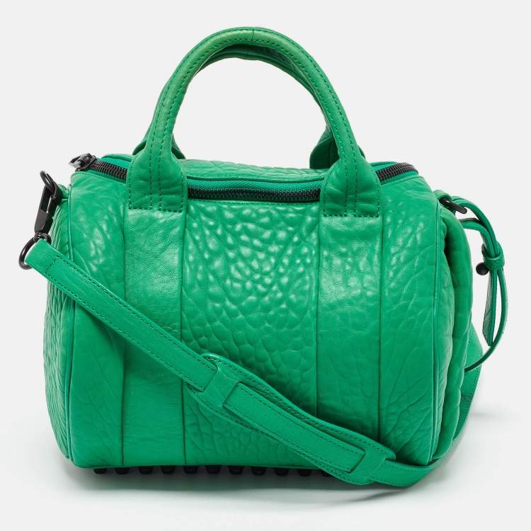 Pre Owned Alexander Wang Green Pebbled Leather Rocco Bag